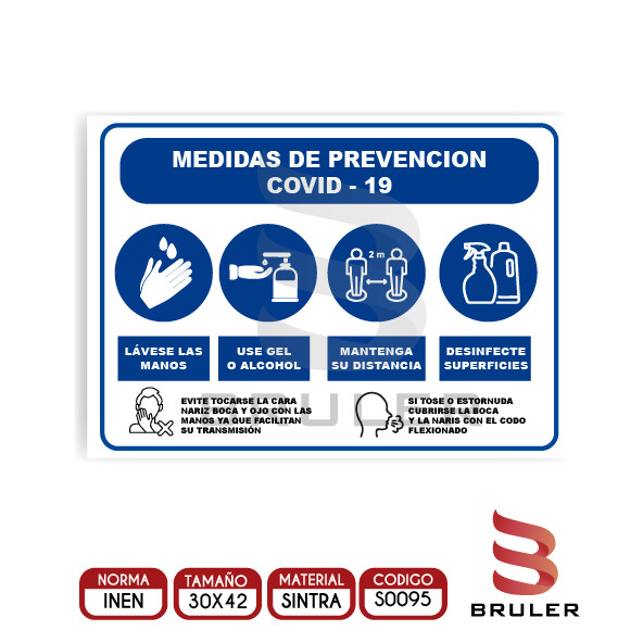 Señalética A3 - Medidas de Prevención COVID 19