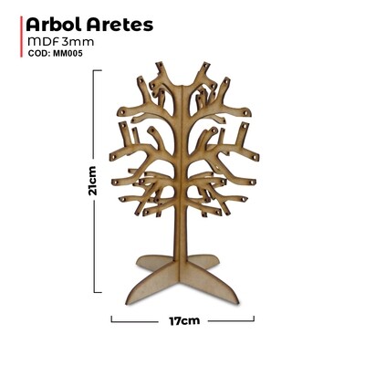 Árbol portaaretes mdf 3mm 17x21cm