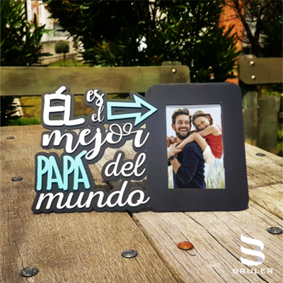 Portaretrato mdf el mejor papá del mundo