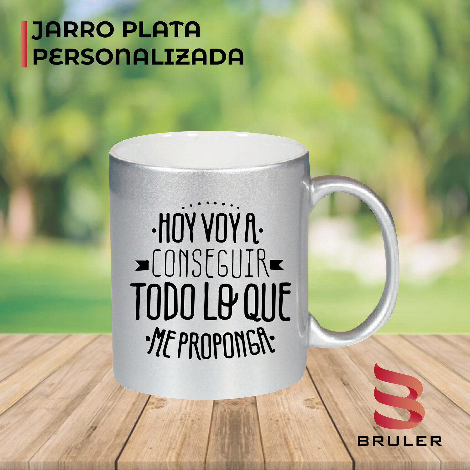 Taza plateada personalizada sublimada 12onz