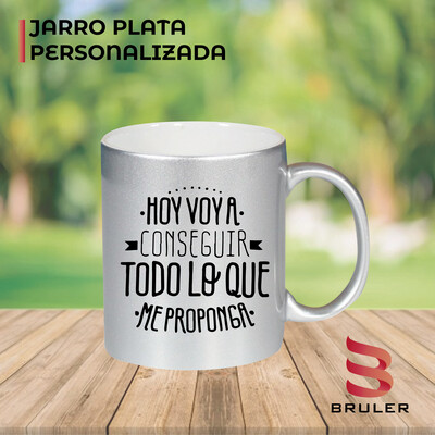 Taza plateada personalizada sublimada 12onz