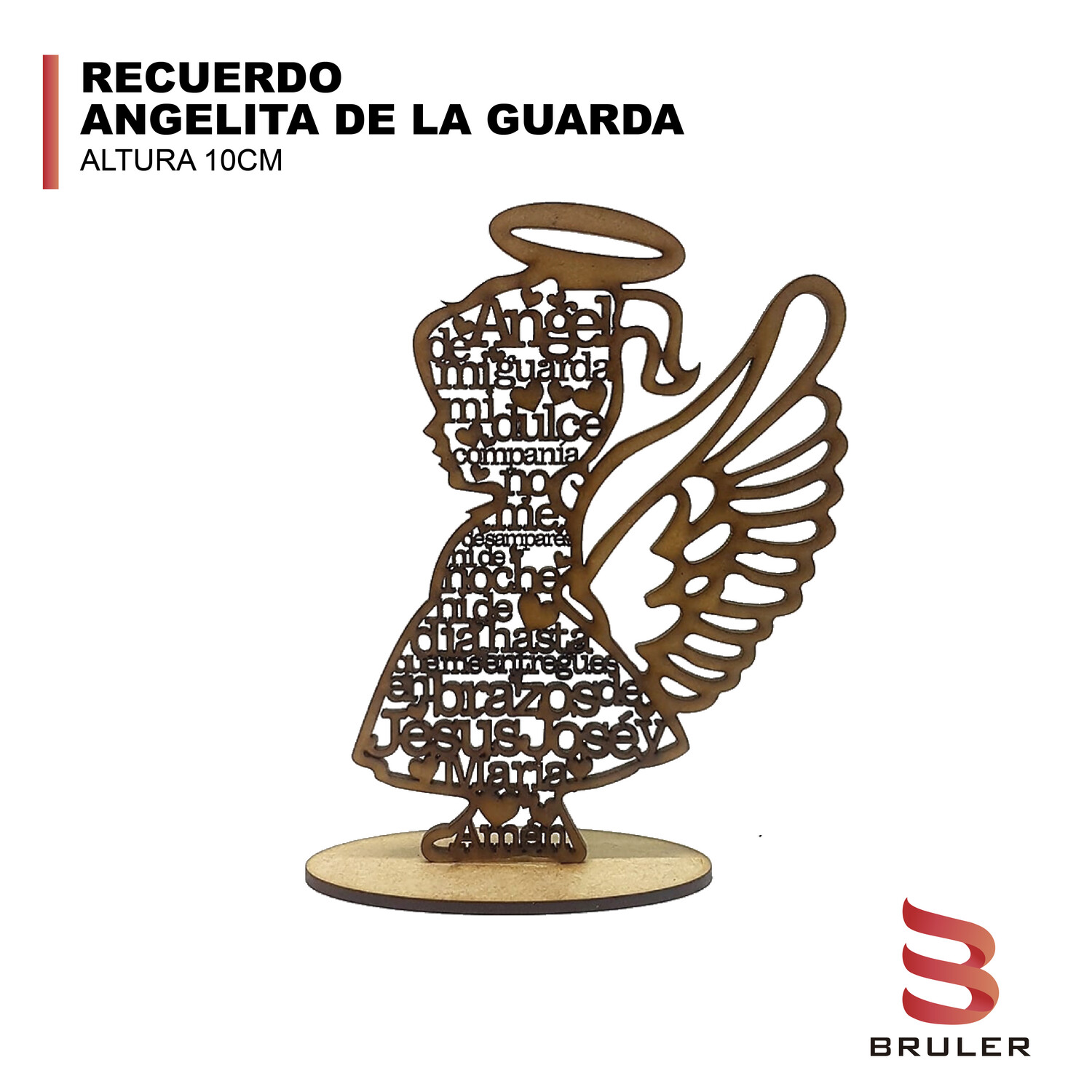 Recuerdo angelita de la guarda 10cm