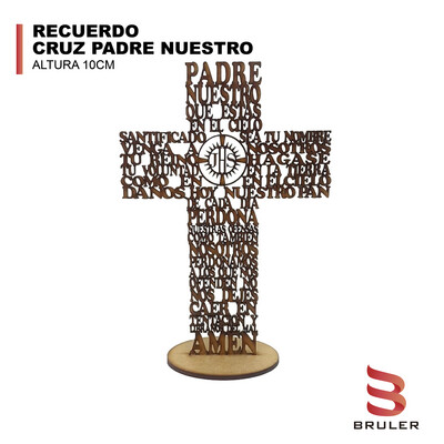 Recuerdo cruz padre nuestro 10cm