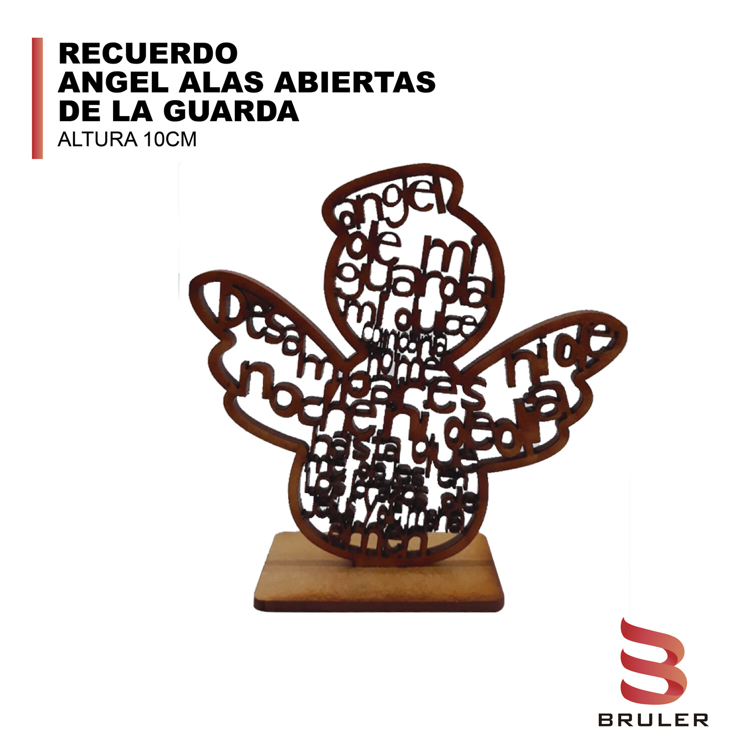 Recuerdo ángel de la guarda alas 10cm