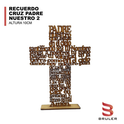 Recuerdo cruz Padre nuestro 10cm