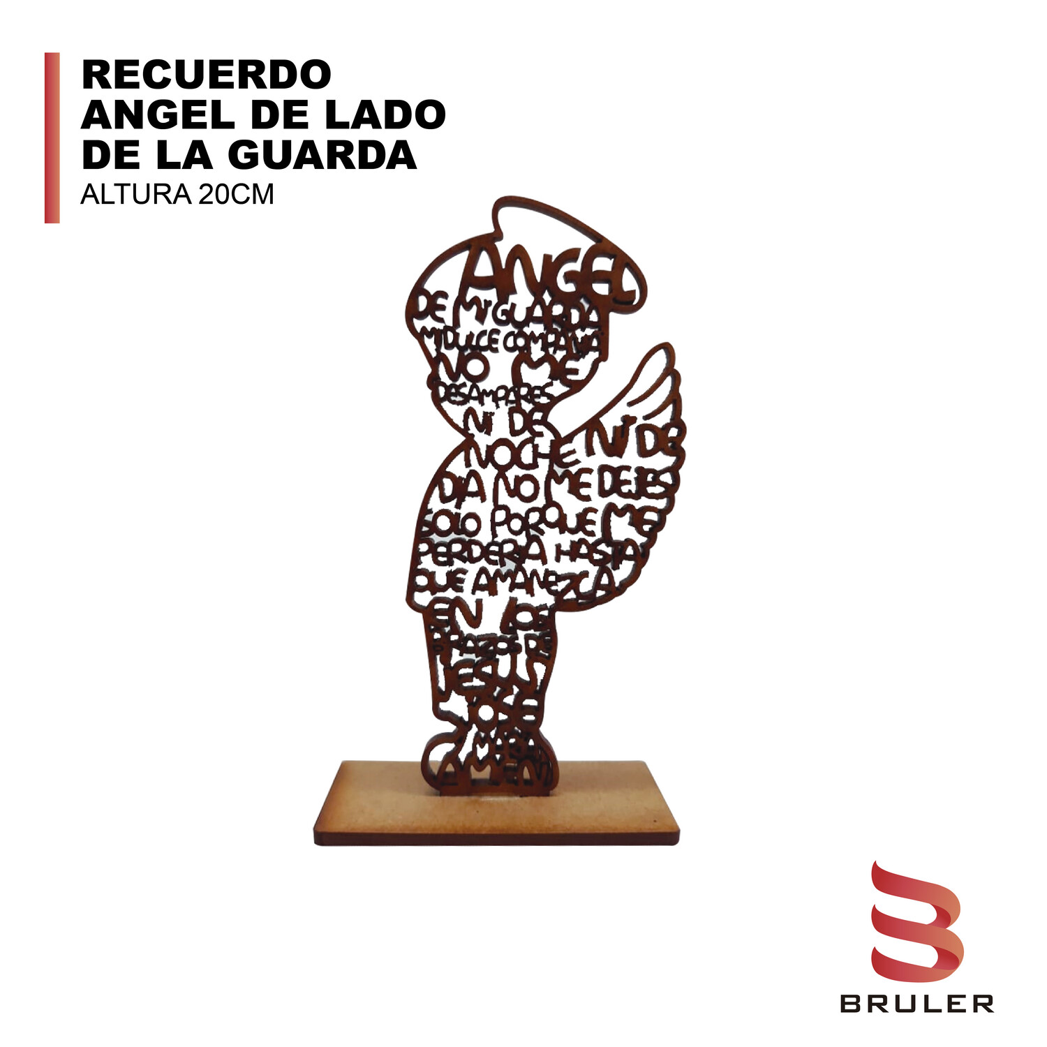 Recuerdo ángel de la guarda niño 20cm