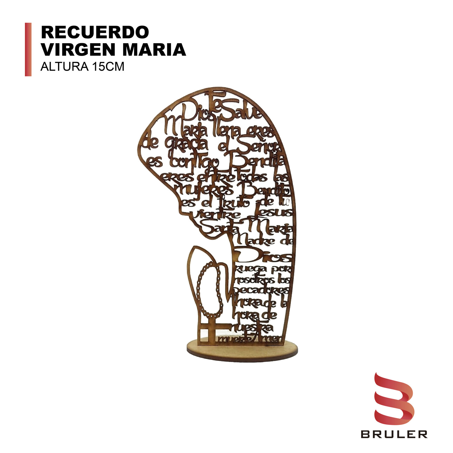 Recuerdo Dios te salve María 15cm