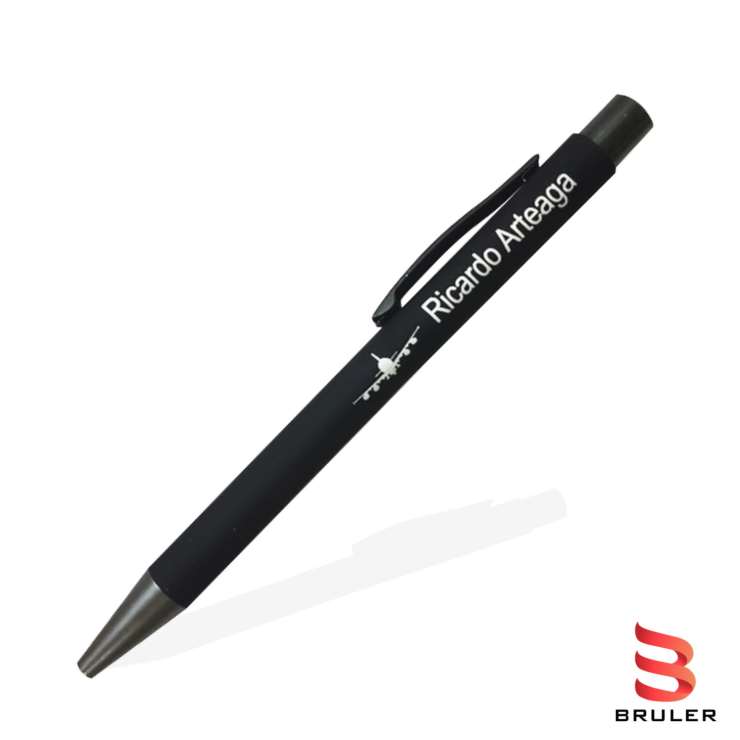 Esfero rubber metal negro