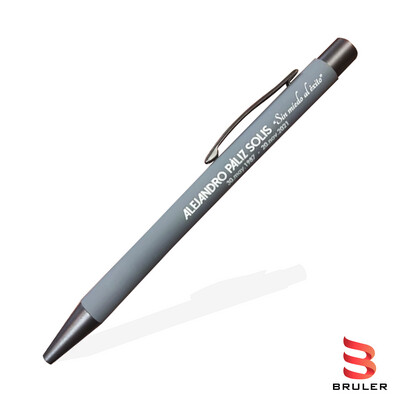 Esfero rubber metal gris