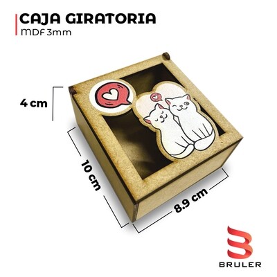 Caja personalizada madera mdf 3mm - 10x9x4
