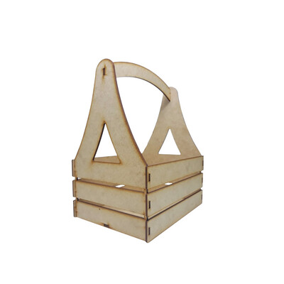 Caja cesta rejas mdf 3mm 21x16x24