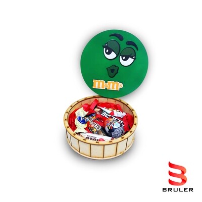 Caja día del niño m&amp;m verde