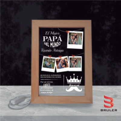 Lámpara spotify marco led día del padre