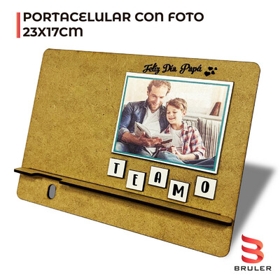 Portacelular día del padre TE AMO 23x17cm