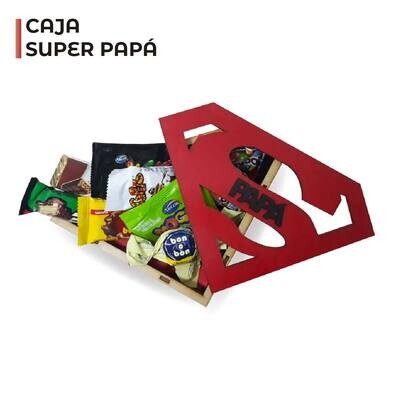 Caja súper papá color mdf 3mm 25x17x5cm