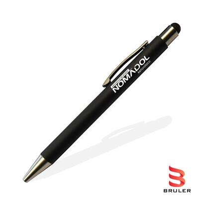 Esfero rubber metal touch negro