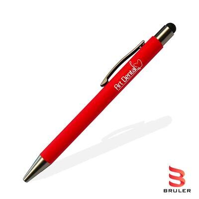 Esfero rubber metal touch rojo