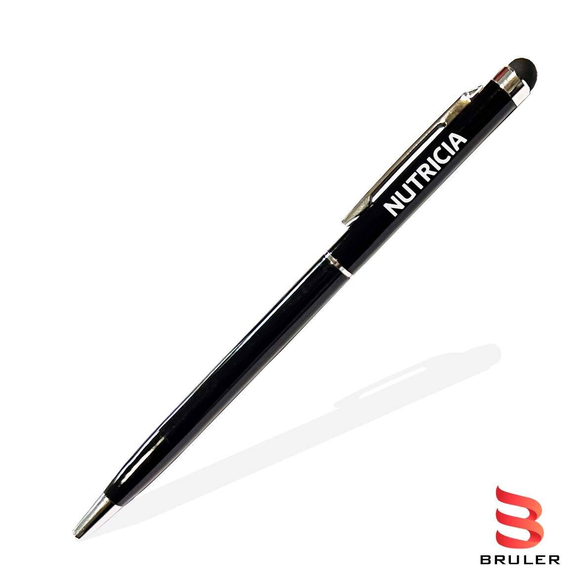 Esfero thin metal touch negro personalizado