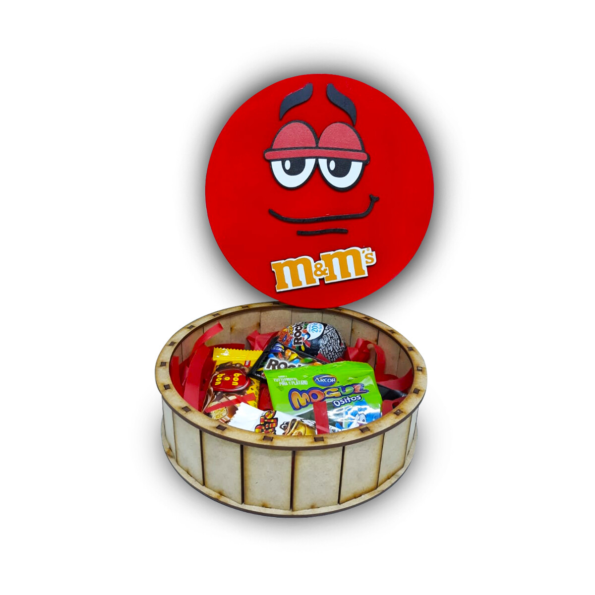 Caja día del niño m&amp;m rojo