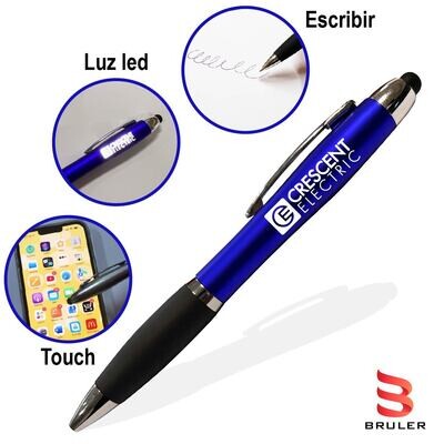 Esfero led azul personalizado