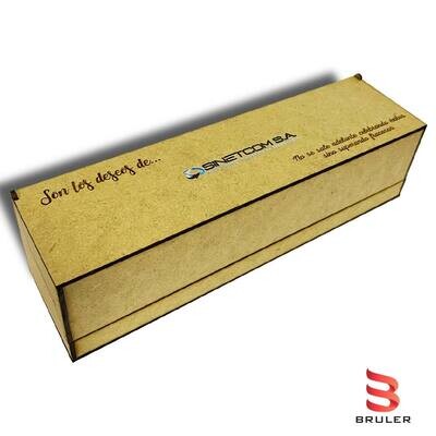 Caja portavino giratoria personalizada mdf 3mm