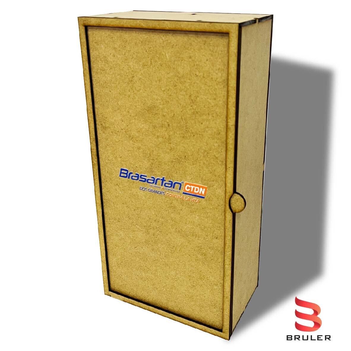 Caja portavino para copa delgada personalizada mdf 3mm