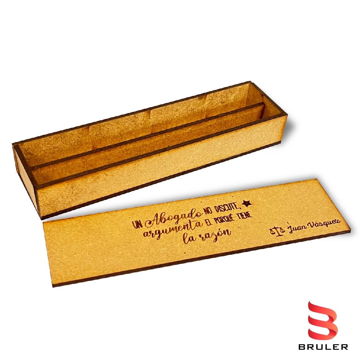 Caja para 2 esferos mdf 3mm personalizada