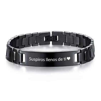 Pulsera en acero inoxidable con eslabones