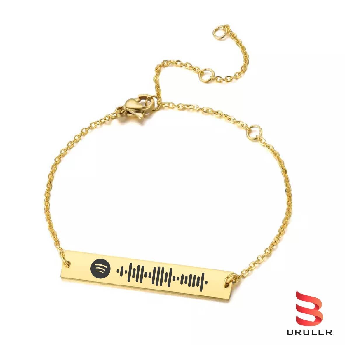 Pulsera Spotify dama cadena delgada dorada