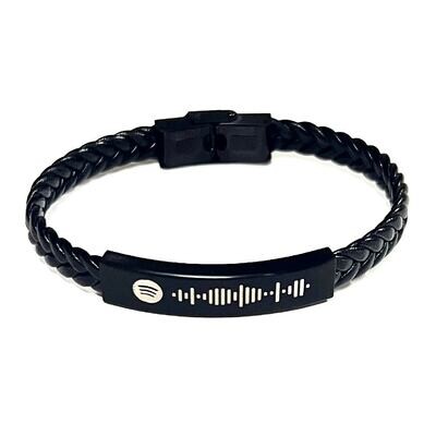 Pulsera Spotify cuero tejido