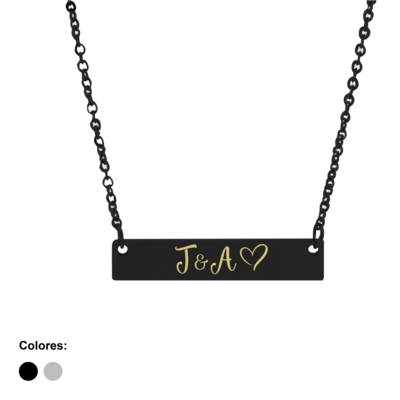 Collar horizontal acero inoxidable negro 40x7mm