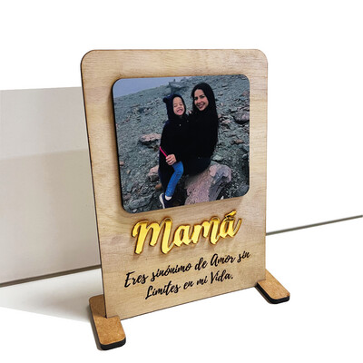 Portaretrato mamá foto relieve y soportes