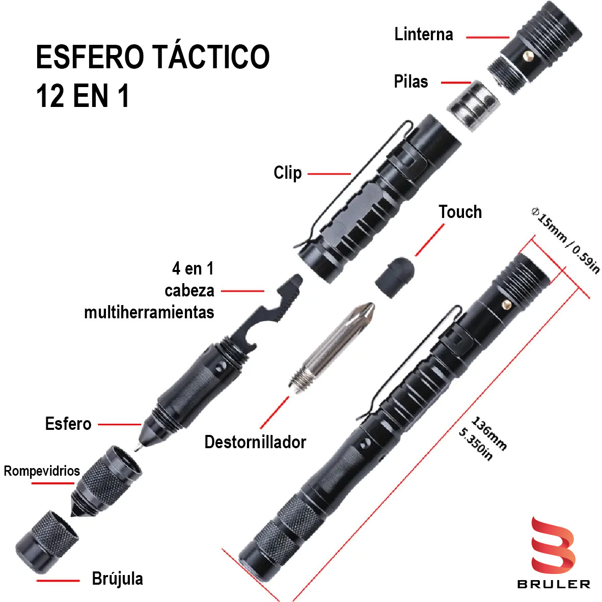 Esfero 12 en 1 personalizado con estuche