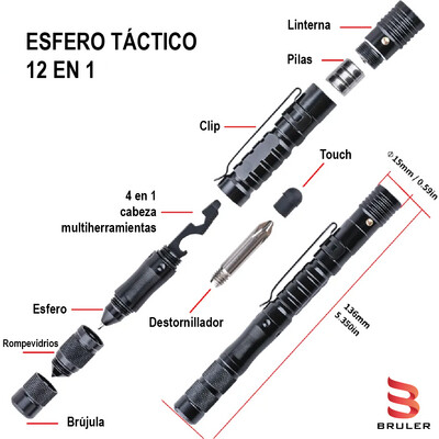 Esfero 12 en 1 personalizado con estuche