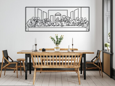 Cuadro última cena en metal 1.20x0.47m