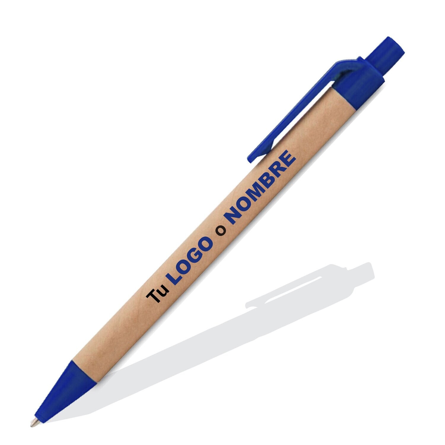 Esferos ecológicos publicitarios azul