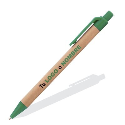 Esferos ecológicos publicitarios verde