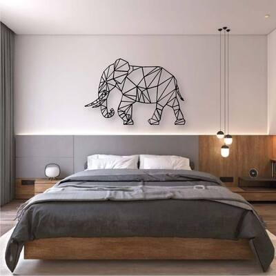 Cuadro decorativo elefante en metal 100x70cm