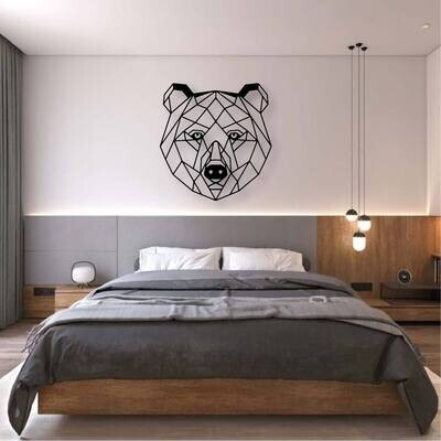 Cuadro decorativo oso en metal 75x78cm