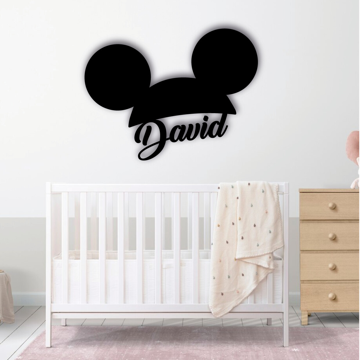 Cuadro mickey con nombre pesonalizado