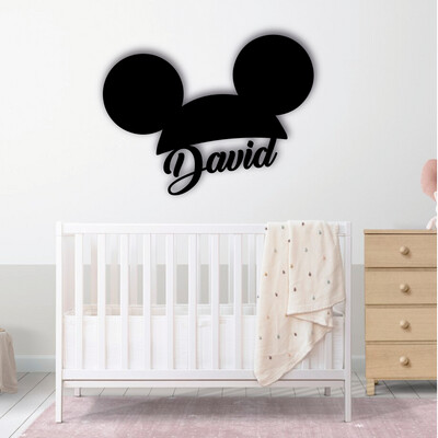 Cuadro mickey con nombre pesonalizado