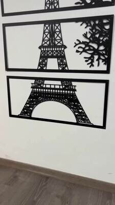 Cuadro decorativo Torre Eiffel x4 piezas 120x65cm