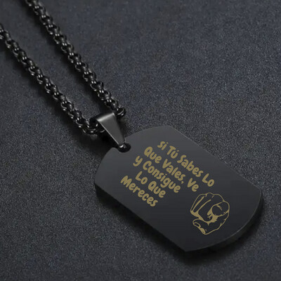 Collar tipo militar negro 5x3cm personalizado