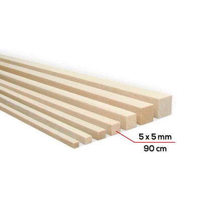 Palo de balsa 5x5mm x 90cm
