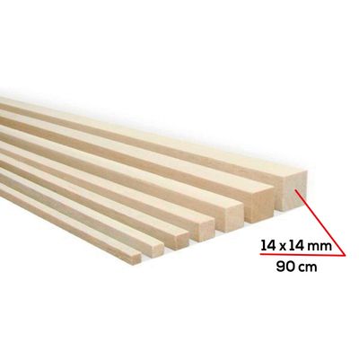 Palo de balsa 14x14mm x 90cm