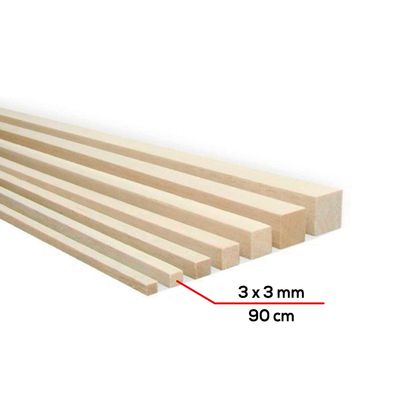 Palo de balsa 3x3mm x 90cm