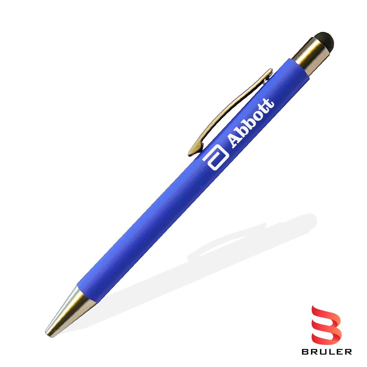 Esfero rubber metal touch azul