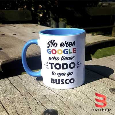 Taza sublimada fondo de celeste