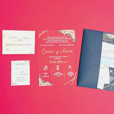 Tarjetas de invitación en acrílico 01