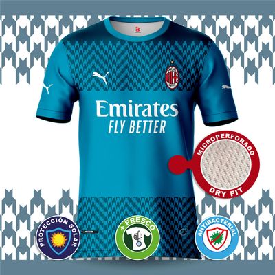 Camiseta sublimada Milan alterno
